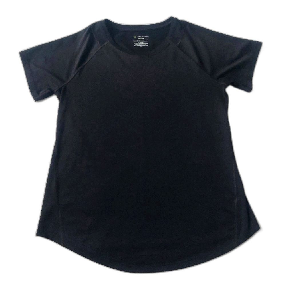 Tek Gear Short Sleeve Activewear Top Size Small Black